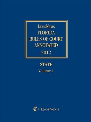 cover image of Florida Rules of Court Annotated